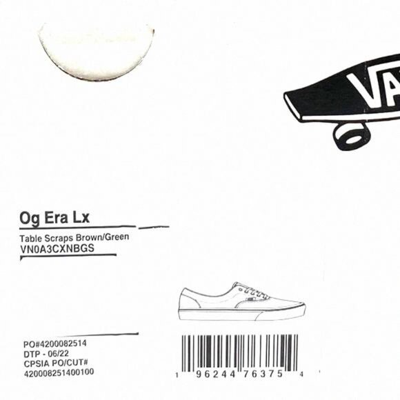 VANS Vault OG Era LX Sneakers Canvas Suede Brown VN0A3CXNBGS Shoes Women's Green - Picture 10 of 11